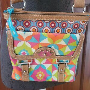 Lily Bloom Multicolor Floral Pattern Crossbody Bag With Adjustable Strap
